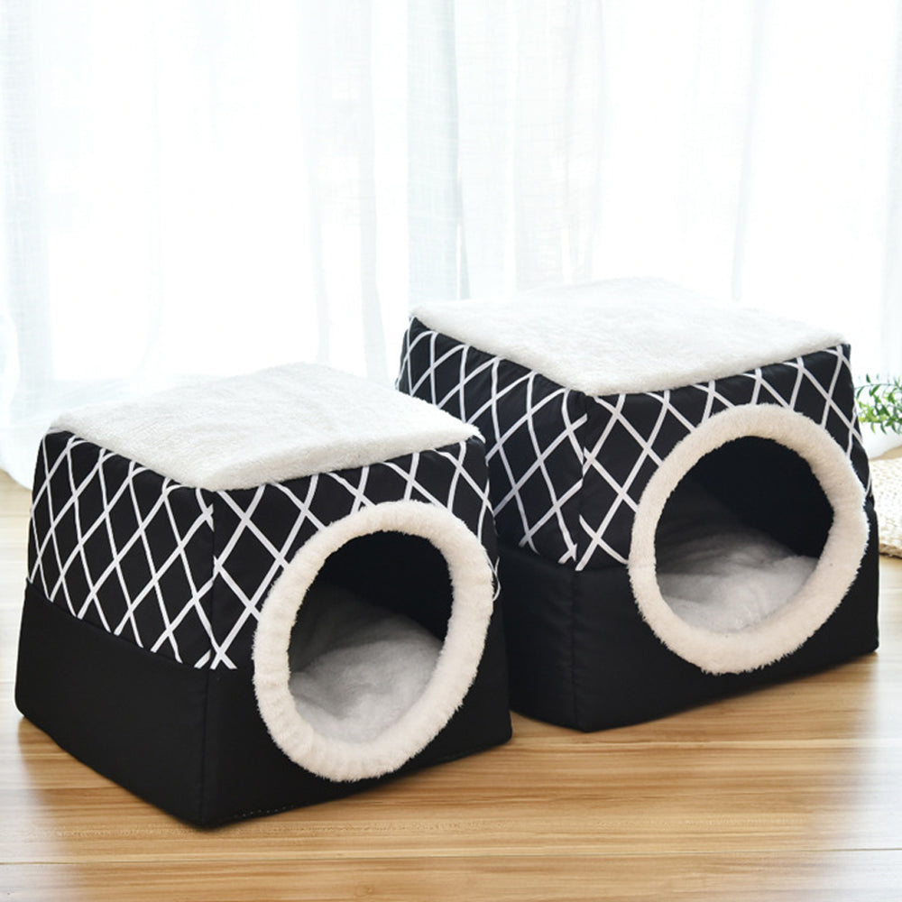Velvet Space Nest Pet Bed – Cozy Capsule
