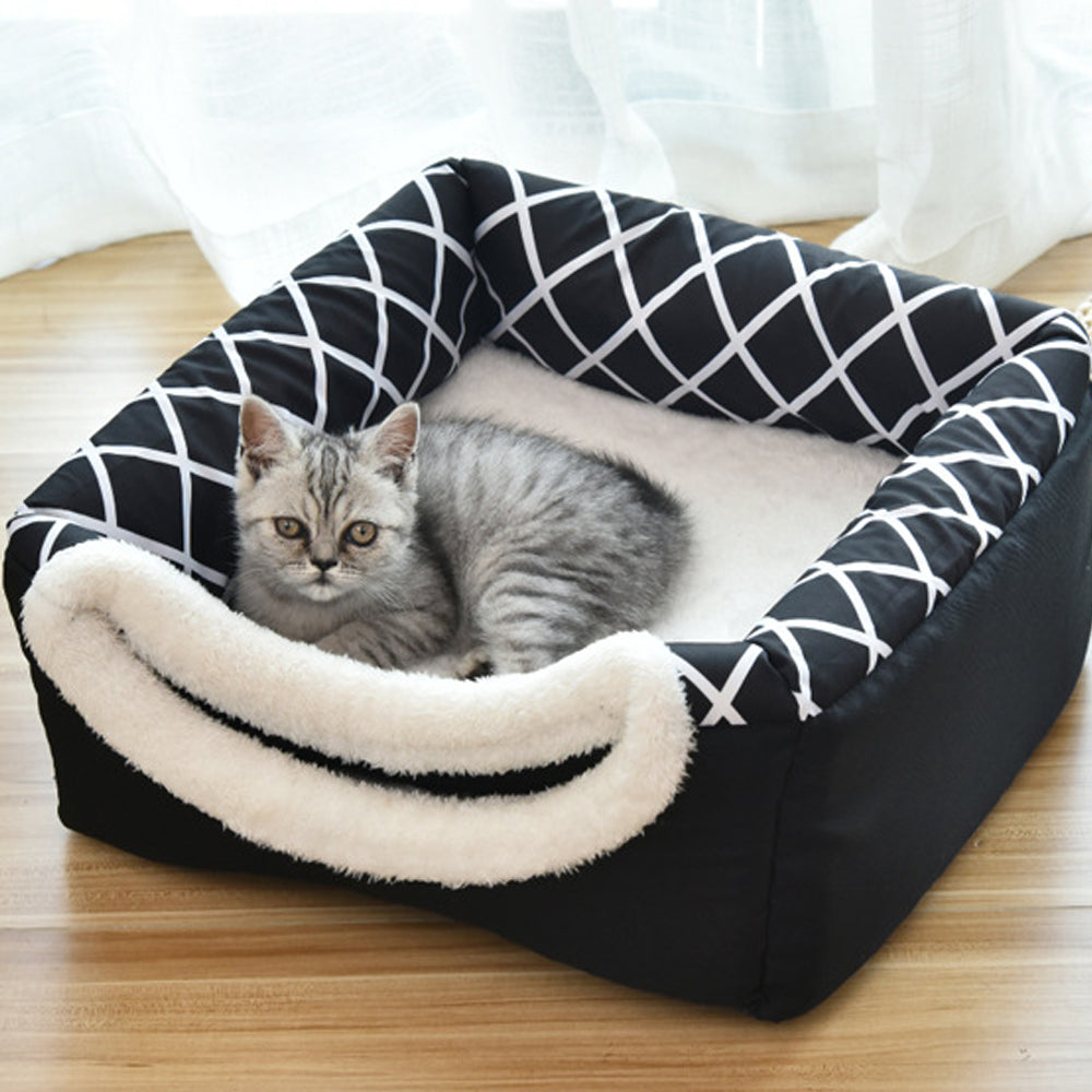 Velvet Space Nest Pet Bed – Cozy Capsule