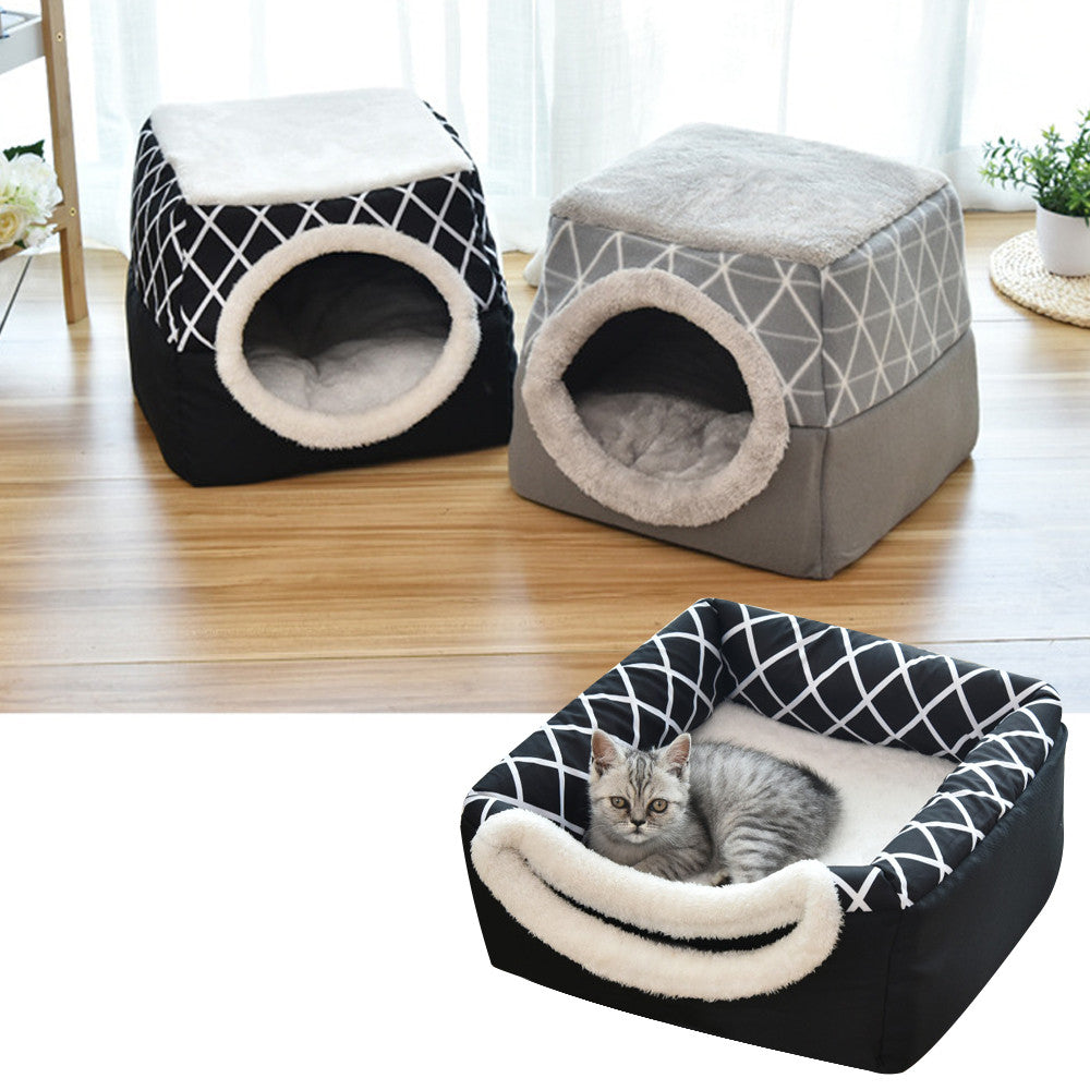 Velvet Space Nest Pet Bed – Cozy Capsule