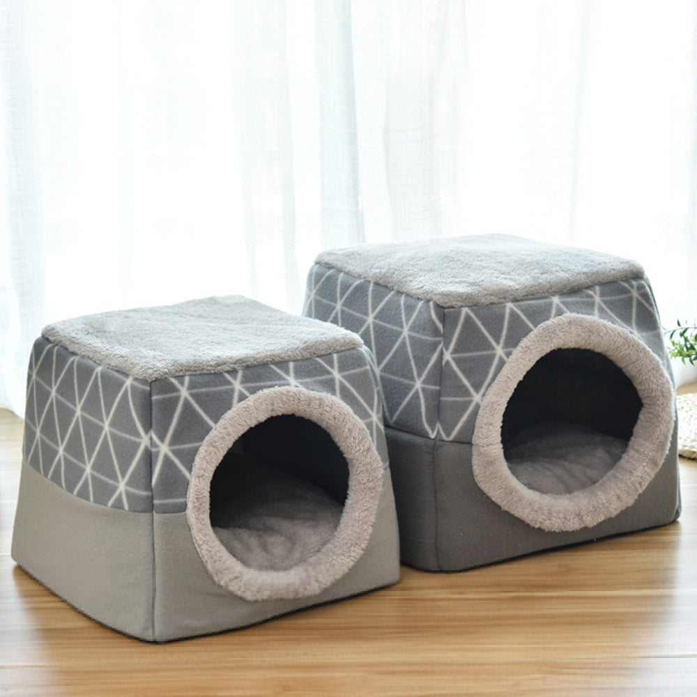 Velvet Space Nest Pet Bed – Cozy Capsule